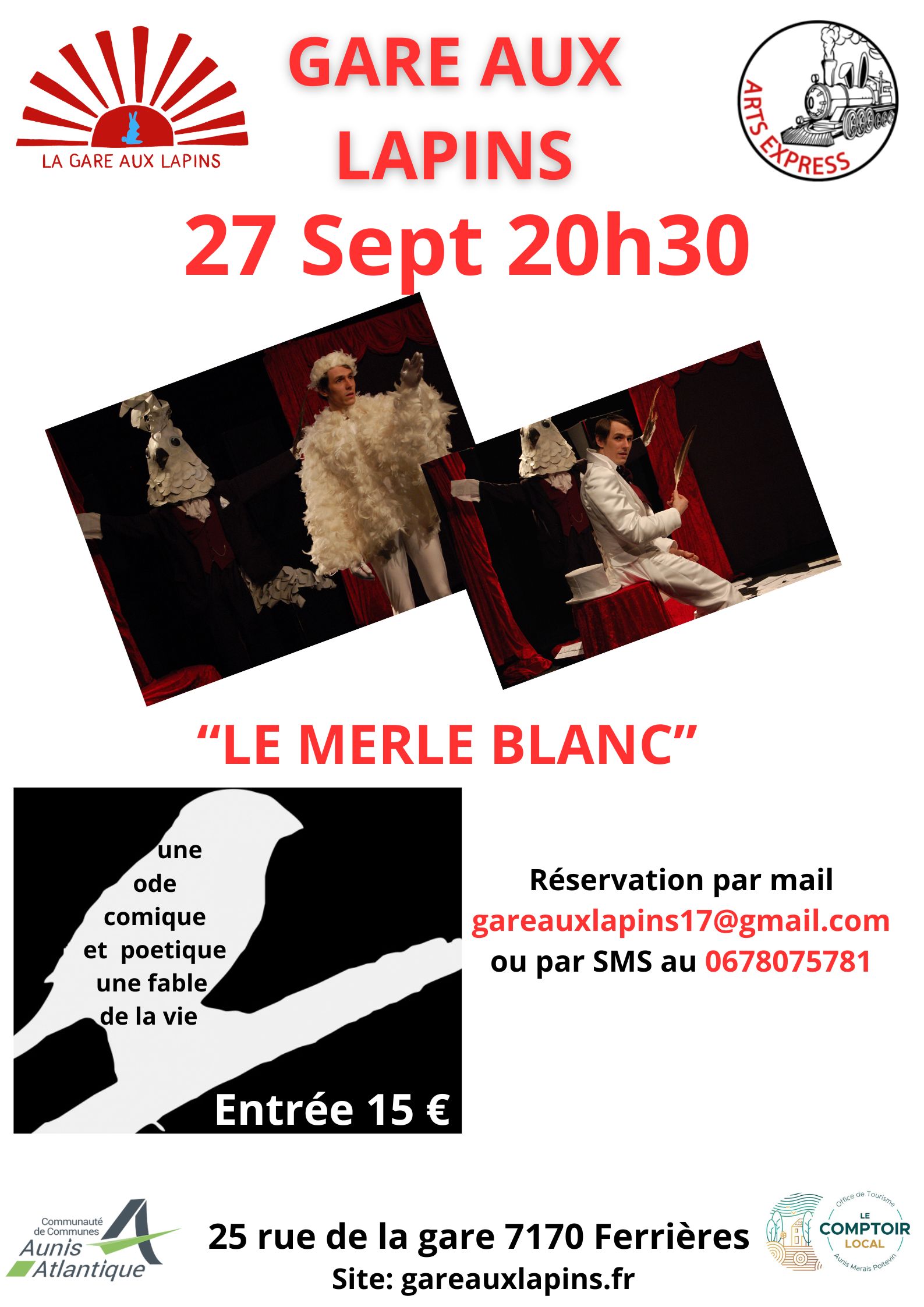 AFFICHE LE MERLE BLANC